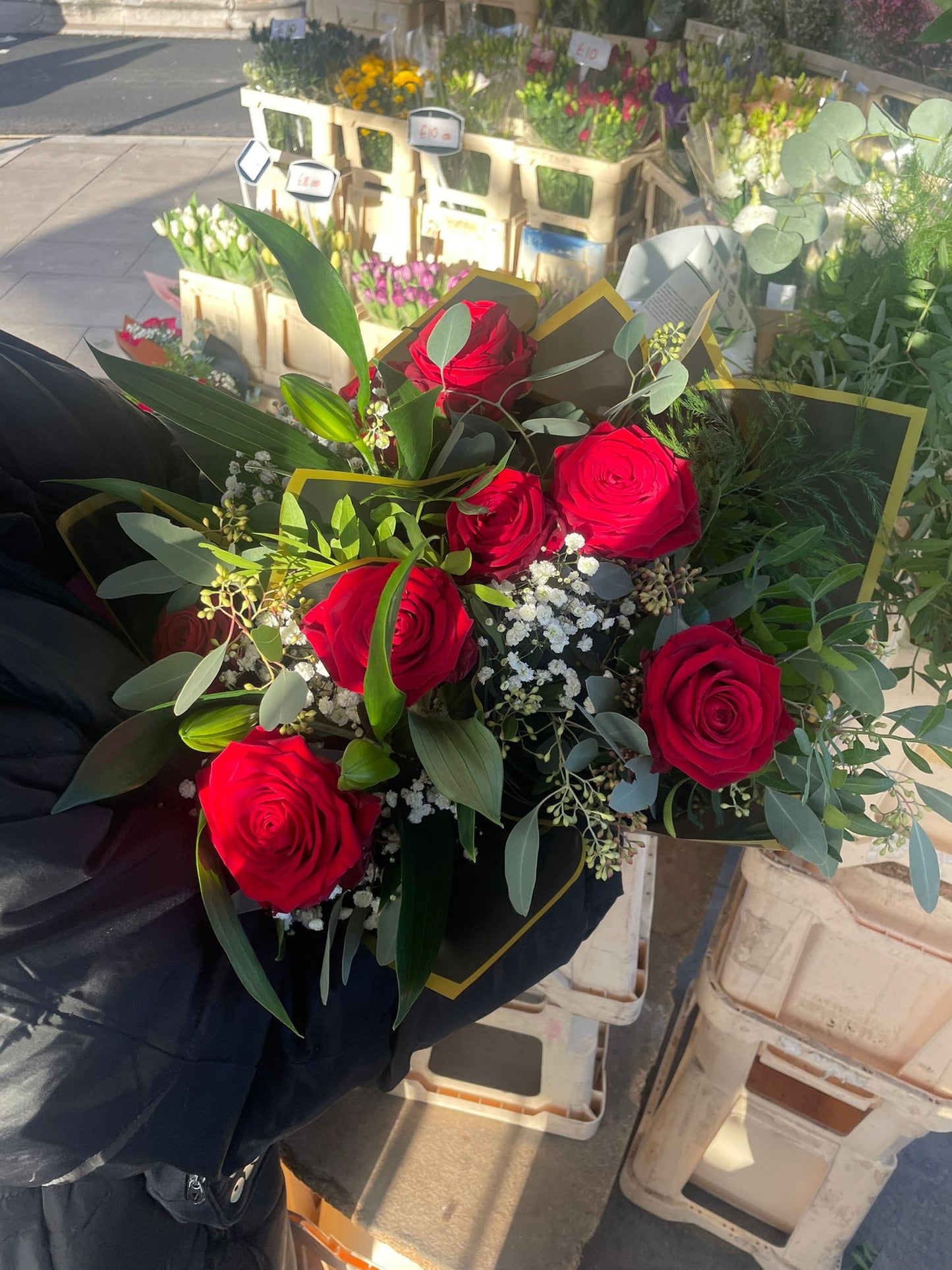Red Naomi Roses Box Bag Classic