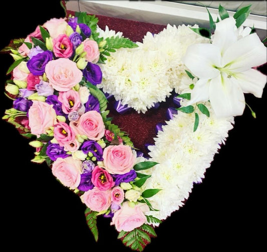 Pink & Purple Open Heart
